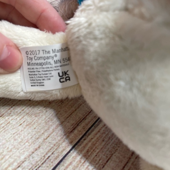 Manhattan Toy Company Superhero Bunny Rabbit Plush Stuffed Blue Cape 13" - Picture 4 of 4